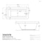 Atlantis Whirlpools Venetian 30 x 60 Rectangular Air Bathtub 3060VNAR - alternate 2